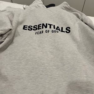 Essential Fear of God hood sweatshirt, light red stain (can barely see)